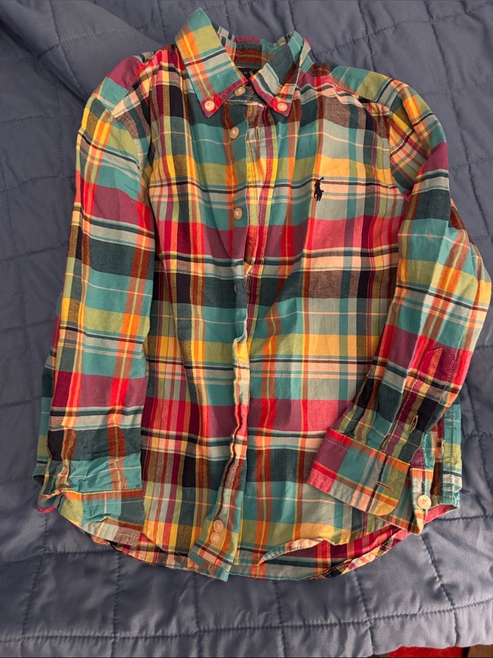 Ralph Lauren Multi-Color Plaid Button-Down Shirt